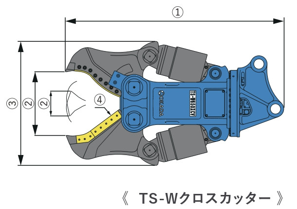 クロスカッターの図面画像